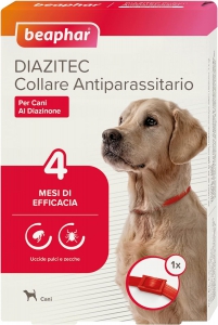 Diazitec Collare Rosso Antiparassitario per Cani 1 Pezzo